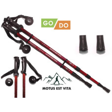 Треккинговые палки Go Do для туризма и скандинавской ходьбы красный 2шт DS2-R