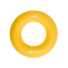 Еспандер кистьовий кільце силікон Gemini GI-3994-40LB навантаження 18кг жовтий