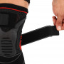 Наколенник бандаж эластичный с фиксирующим ремнем и силиконовым кольцом и спиральными ребрами жесткости SIBOTE 1шт ST-7214   XL