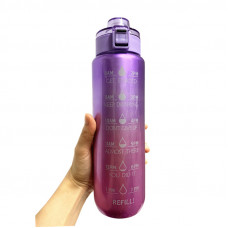 Бутылка для воды 900мл C 76367 Фиолетовый-розовый