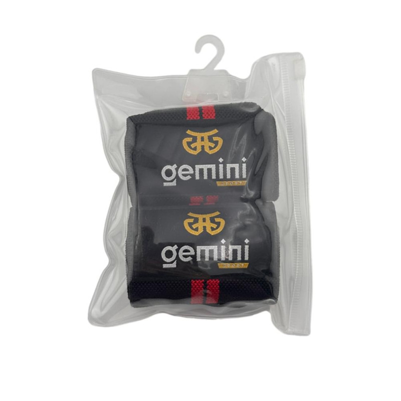 Напульсник эластичный для фиксации запястья Gemini 2шт GC-8282  Черный-красный