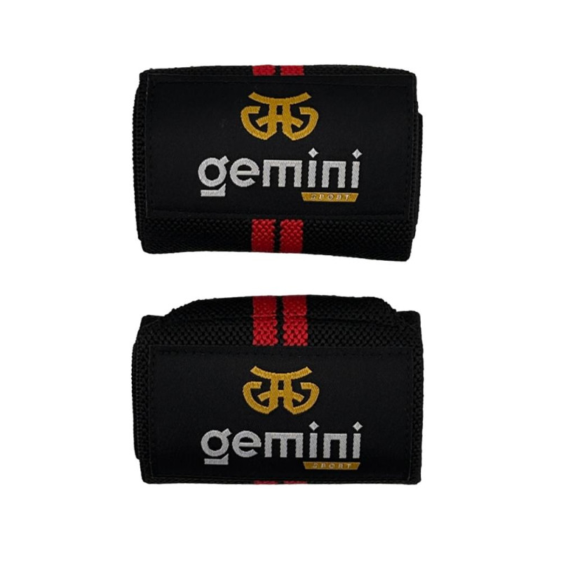 Напульсник эластичный для фиксации запястья Gemini 2шт GC-8282  Черный-красный