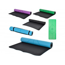 Килимок для йоги Каучуковий PU 2894-4 183см 68см 4мм Фіолетовий