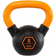 Гиря тренувальна LiveUp Urethane Competition Kettlebell 8 кг чорно-помаранчева UAZE5336-8