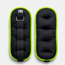 Обтяжувачі-манжети для рук і ніг 2шт по 1кг 87221-2 Чорний-рожевий