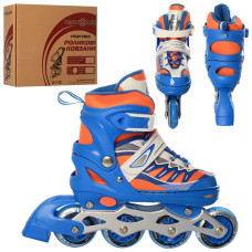 Ролики Profi Roller A 4122-M-BL размер 35-38 Синий-Оранжевый