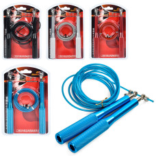 Скакалка швидкісна кросфіт зі сталевим тросом GI-1233-1 Сірий