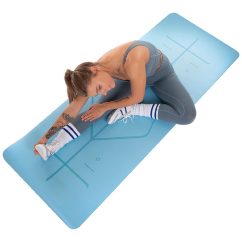 Мат для йоги Generation Fitness 183х61х0,6 світло-синій