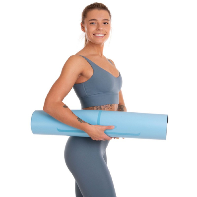 Мат для йоги Generation Fitness 183х61х0,6 світло-синій