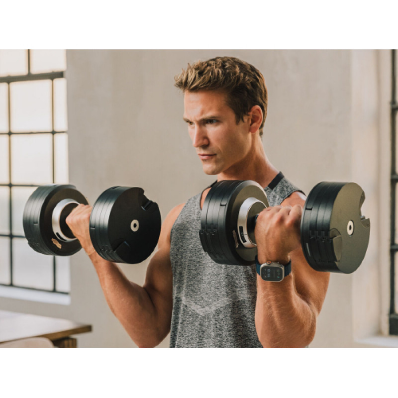 Регульовані гантелі 2-24 кг Technogym Connected Dumbbells з підставкою