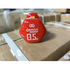 Гантель для фітнесу з вініловим покриттям 2шт по 0.5кг Gemini Sport GSD-0.5RED