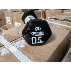 Гантель для фітнесу з вініловим покриттям 2шт по 0.5кг Gemini Sport GSD-0.5BK