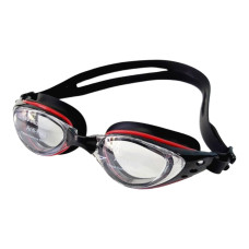 Очки для плавания LEACCO  черный-красный SG-1603-BK