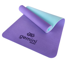 Килимок для фітнесу та йоги TPE+TC 6мм Gemini Pro GE-6TSV