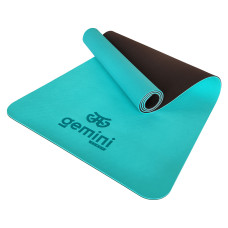 Килимок для фітнесу та йоги TPE+TC 6мм Gemini Pro GE-6LBLBK