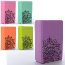 Блок для йоги с рисунком Gemini GВ0858-5 Розовый