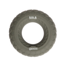 Еспандер кистьовий кільце силікон Gemini GI-3999-50LB навантаження 22,5 кг сірий