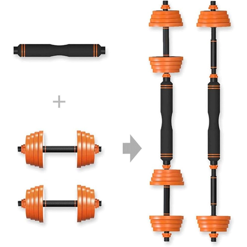 Гантели разборные хромированные с грифом в чемодане GA-80045-20 2шт по 10кг