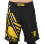 Шорти для змішаних єдиноборств ММА FISTRAGE розмір S-L чорний-жовтий VL-4178   S
