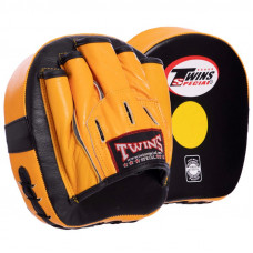 Лапи вигнуті для боксу та єдиноборств TWN (2 шт), 18 × 18 × 8 см VL-2054  Чорний-поманранчевий