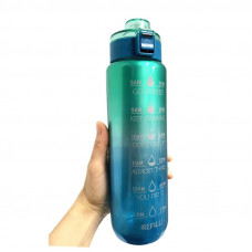 Бутылка для воды 900мл C 76367 Зелёно-синий