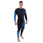 Костюм компресійний чоловічий рашгард лонгслів штани та шорти Domino S-2XL чорний-синій TC210-KC210-3-CK210-4   XXL