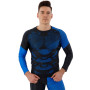 Костюм компресійний чоловічий рашгард лонгслів штани та шорти Domino S-2XL чорний-синій TC210-KC210-3-CK210-4   XXL