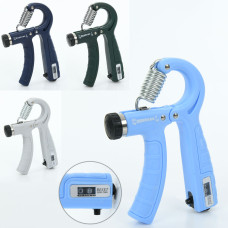 Еспандер кистьовий Ножиці пружинний регульований 5-60кг з лічильником Gemini GI-4122-3 Синій