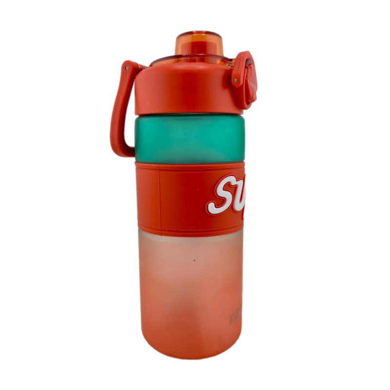 Пляшка для води 650мол SUP 2074-A-2404 Чорний-поманранчевий