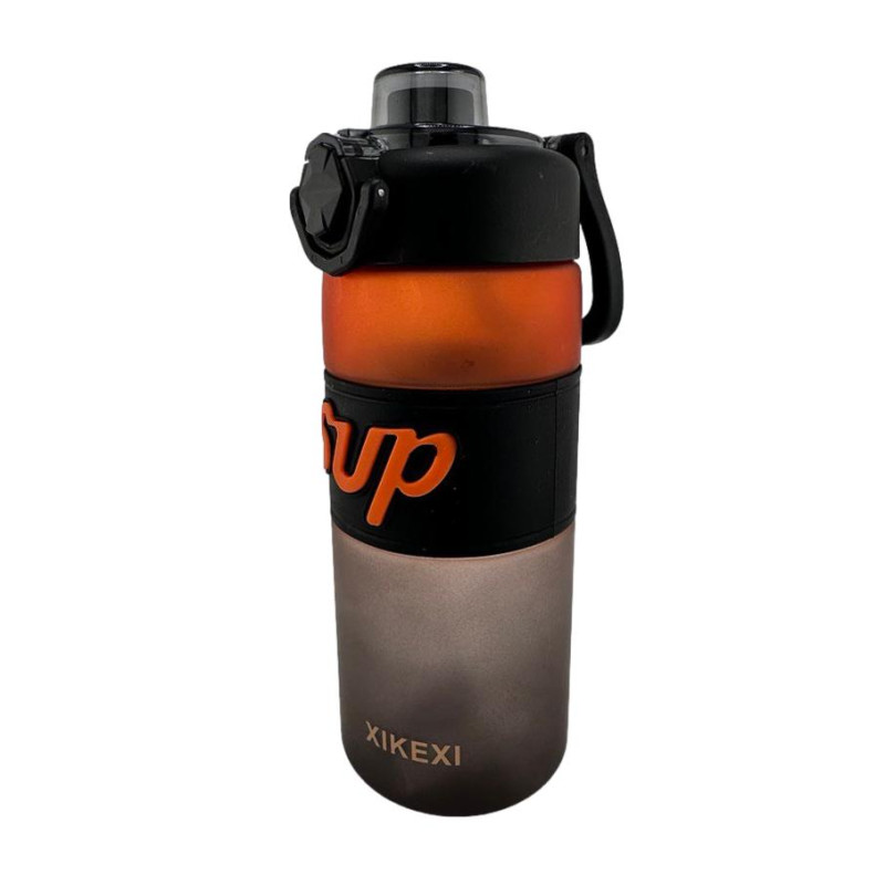 Пляшка для води 650мол SUP 2074-A-2404 Чорний-поманранчевий