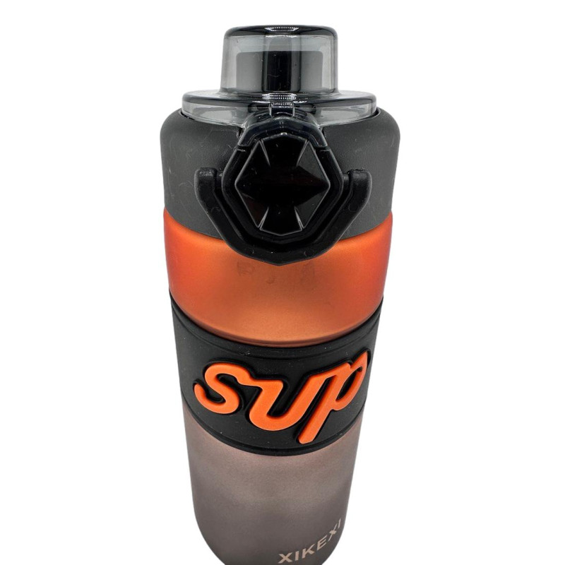 Пляшка для води 650мол SUP 2074-A-2404 Чорний-поманранчевий