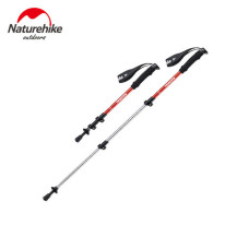 Трекінгова палиця 3-сек. Naturehike 6061 AL NH17D001-Z, 50-100 см, алюміній, червона