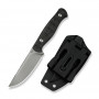 Ніж фіксований туристичний Weknife Notchline, (8.7 см) CPM S35VN /Carbon Fiber чорний з чохлом