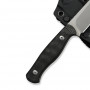 Ніж фіксований туристичний Weknife Notchline, (8.7 см) CPM S35VN /Carbon Fiber чорний з чохлом