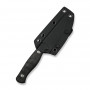 Ніж фіксований туристичний Weknife Notchline, (8.7 см) CPM S35VN /Carbon Fiber чорний з чохлом