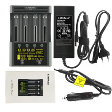 Універсальний інтелектуальний зарядний пристрій LiitoKala Lii-600 EU для акумуляторів + автомобільний кабель
