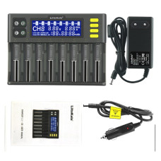 Зарядний пристрій LiitoKala Lii-S8 на 8 каналів для акумуляторів + автомобільний кабель