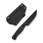 Ніж фіксований туристичний Weknife Notchline, (8.7 см) CPM S35VN /Carbon Fiber мідний з чохлом
