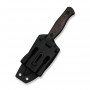 Ніж фіксований туристичний Weknife Notchline, (8.7 см) CPM S35VN /Carbon Fiber мідний з чохлом