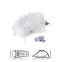 Намет надлегкий двомісний  з футпринтом Naturehike Cloud Up Wing NH19ZP083, 15D, сіро-голубий