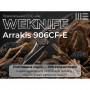 Ніж складаний туристичний Weknife Arrakis (8.8 см) Vanax / Titanium чорний з бронзою