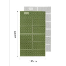 Килимок туристичний складаний двомісний IXPE Naturehike CNK2450WS044 з алюмінієвою плівкою, 200x120x1.8 см, оливковий
