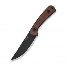 Ніж фіксований туристичний Civivi Carveth (9,1 см) AEB-L / Wood дерево з чохлом