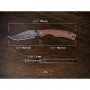 Ніж складаний кишеньковий Civivi Clingman (7.6 см) Damascus / Guibourtia Wood дерево