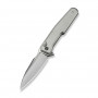 Ніж складаний туристичний Weknife Dressytak (8.6 см) Bohler M390 / Titanium сірий