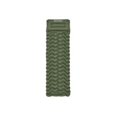 Матрац туристичний надувний одномісний  Naturehike CNK2550WS019, 200х60х6.5 см, зелений, для кемпінгу із мішком для надування