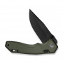 Ніж складаний туристичний Civivi Elite Brova, (8.7 см) CPM S35VN / Aluminum зелений