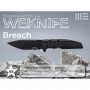 Ніж складаний туристичний Weknife Breach (9.8 см) Bohler M390 / Titanium чорний