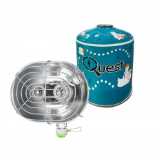 Набір Газовий обігрівач BRS-H22 + Газовий балон різьбовий бутановий Quest, 450гр