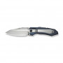 Ніж складаний туристичний Weknife Bogey (9.3 см) Bohler M390 / Titanium синій